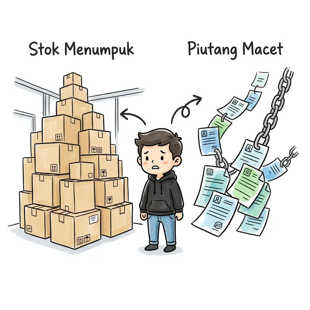 Terjebak Piutang & Stok